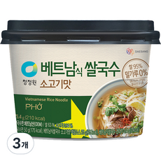 清淨園 碗裝越南米線 牛肉風味, 75.4g, 3入