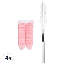 소에르 다용도 롱핸들 먼지 브러쉬 110cm, 핑크, 4개