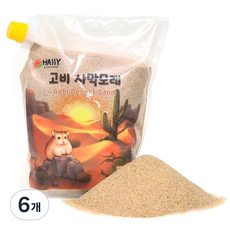 해씨 햄스터 고비 사막 화장실모래, 2kg, 6개