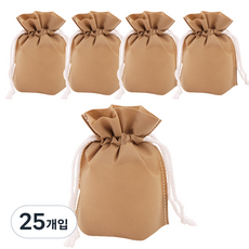 봄91 SYP 베이지 부직포 스탠드 복주머니 15 x 18 cm, 혼합 색상, 25개입