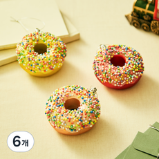 聖誕節裝飾品 聖誕樹裝飾 3D玩具, 甜甜圈, 6個