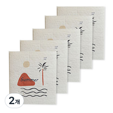 YANGSON COMPANY 可重複使用紙抹布 Summer, 2個, 5入