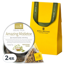 로얄오차드 어메이징 미슬토 티백 실버틴 싱글팩 + 기프트박스 세트, 단품, 2세트