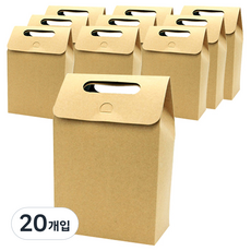 Donna&deco 手提盒 中, 牛皮紙, 20入