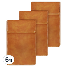 磁吸式帳單夾, 棕色, 6個