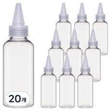 LIVING Maker 小分裝攜帶型尖頭蓋精油空瓶 200ml, 透明, 20個