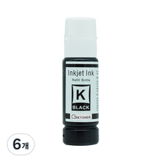 엡손 003 T00V100 호환 무한 리필 잉크, 검정, 6개