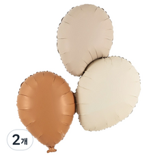joyparty 咖啡奶油色鋁箔氣球串, 2個, 混合顏色