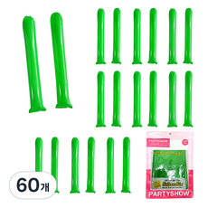 파티쇼 응원 막대풍선 2p, 그린, 60개