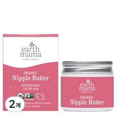 earth mama 哺乳護理霜, 60ml, 2個