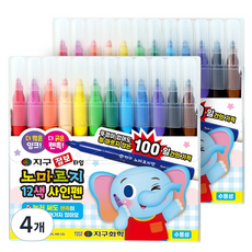 地球化學 Jumbo不易乾彩色筆12色組, 12色, 4個