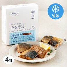 코야드 1분 바로구이 데리야끼 순살 생선 고등어 (냉동), 200g, 4개