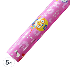 뽀로로 증착롤 포장지 대, 핑크, 5개