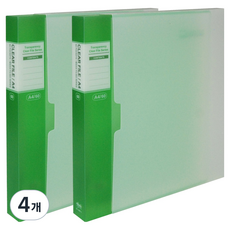 마이다스 투명화일 UV인쇄 케이스 A4 60p, 녹색, 4개