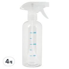 문일케미칼 눈금이 있는 분무기 350ml, 투명, 4개