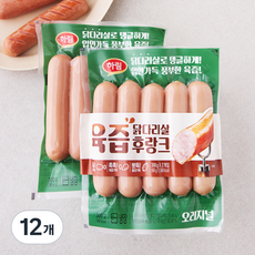 하림 닭다리살 육즙 후랑크 오리지널 5개입, 300g, 12개