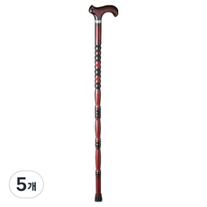 썸즈마인 나무 어르신 볼 외발 지팡이 90cm, 혼합색상, 5개