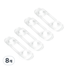 아이엘 다용도 잠금장치 12cm, 투명, 8개