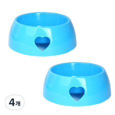 Peach Pet 狗狗貓咪圓形食碗 G-02, 藍色, 4個