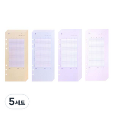 루카랩 6공 리필속지 슬림 단어장 4종 x 24p 세트, 5세트