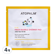 아토팜 키즈 프레쉬 버블 샤워패드, 10.4g, 4개