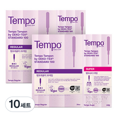템포 탐폰 오리지널 레귤러 20개입 + 슈퍼 3개입, 10세트