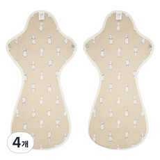 eechae 純棉翅膀型衛生棉 米色, 2入, 4個, 特別的夜晚