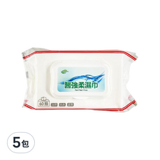 醫強 柔濕巾, 1入, 5包