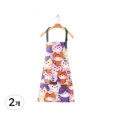 Excellence 時尚廚房圍裙, 2個, 紫色貓咪