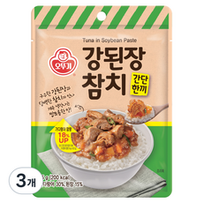 오뚜기 간단한끼 강된장 참치 파우치, 95g, 3개