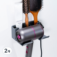 Dareureu 穩固免鑽孔吹風機架, 灰色, 2個
