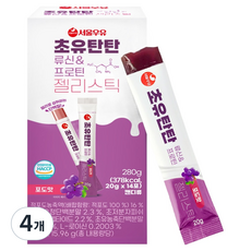 서울우유 초유탄탄 단백질 젤리 츄어블 류신 프로틴 280g, 4개