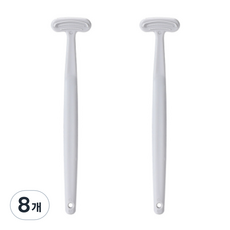 生活所談 柔軟矽膠刮舌器 灰色, 8個