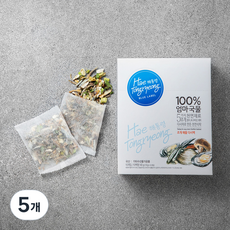 해통령 100% 엄마국물 조개해물다시백, 14g, 10개입, 5개