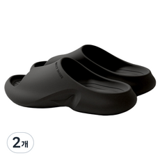Hensen 單色足弓緩震拖鞋 4cm, 2個, 黑色
