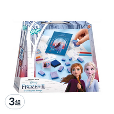 totum disney 迪士尼冰雪奇緣2手作系列印章組，含造型刻章和色鉛筆, 冰雪奇緣2, 3組