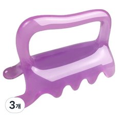 Ebring 手柄雙面刮痧按摩器, 3個, 紫色