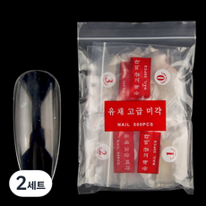 BARNA 指甲彩繪用橢圓方形全甲片 10種 x 50p, 2個, 單一顏色