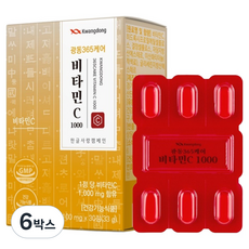 광동 365케어 비타민C 1000, 30정, 6박스