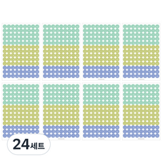 페이퍼리안 컬러 팔레트 페이스 스티커세트, 04, 1개입, 24세트