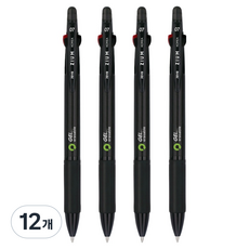 자바펜 지움3겔 지워지는 볼펜 0.7mm, 블랙, 12개