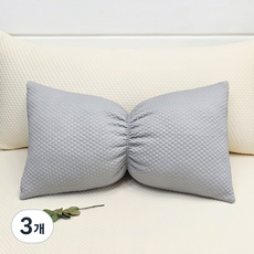 BED&DECO Cool Touch三重涼感蝶形枕, 灰色, 3個