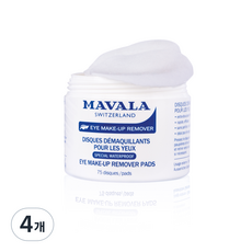 마발라 아이 메이크업 리무버 패드 75매, 4개