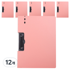 피어니스트 폴더 클립보드, 03가로핑크, 12개