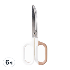 누사인 양손가위 중형 NS056, 투톤화이트, 6개