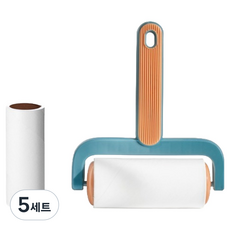 홈앤미 센슈얼 사선컷팅 테이프클리너 본체 + 리필 세트 블루, 5세트
