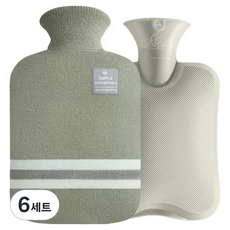 Soul Rich 時尚保溫熱水袋 附外罩 深綠色 2L, 6套