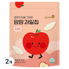 맘스미 유아용 맘맘 과일칩 사과, 11g, 2개