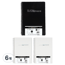 OXFORD 筆記本 Black&White 4 線圈筆記本 A5 左翻 80p, 6個, 隨機出貨