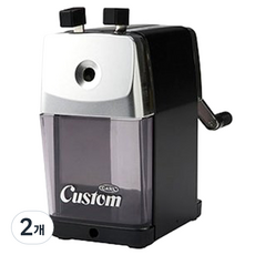 Carl 筆芯調節 CC-2000 削鉛筆機, 黑色, 2個